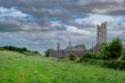 Overview of massive Moyne Abbey-County Mayo-Ireland. Art Print